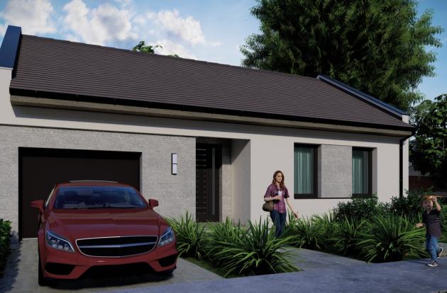 Helvécián eladó tégla építésű családiház projekt.